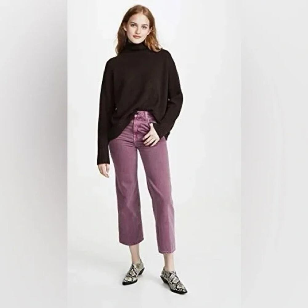 NWT J Brand Baroness Purple Denim Joan High Rise Crop Cropped Jeans Women's 25